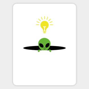 Minimal art with Alien Invasion idea Magnet